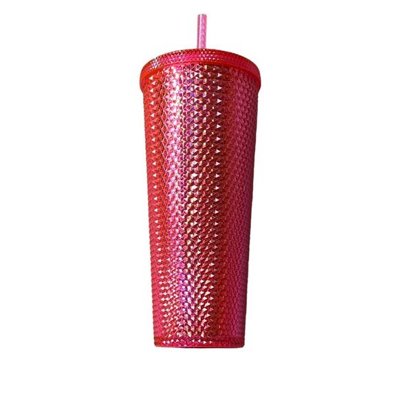 NWT Starbucks Rare Hot Pink Studded Tumbler - Picture 3 of 4